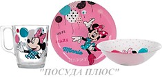 Набор детской посуды Luminarc Disney Party Minnie Дисней пати Минни - 3 пр.